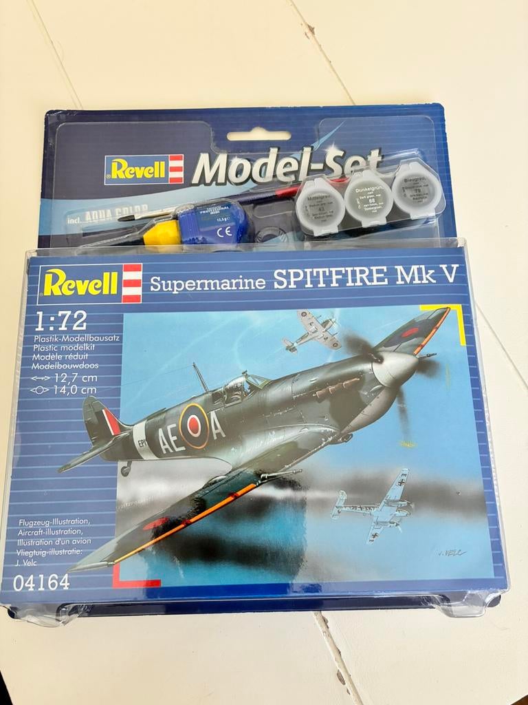 Revell Model-Set Spitfire MK V, 1:72 tot 1:144, Revell, Nieuw, Ophalen of Verzenden