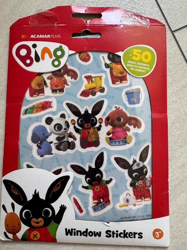 BING herbruikbare raamstickers, Ophalen of Verzenden, Zo goed als nieuw