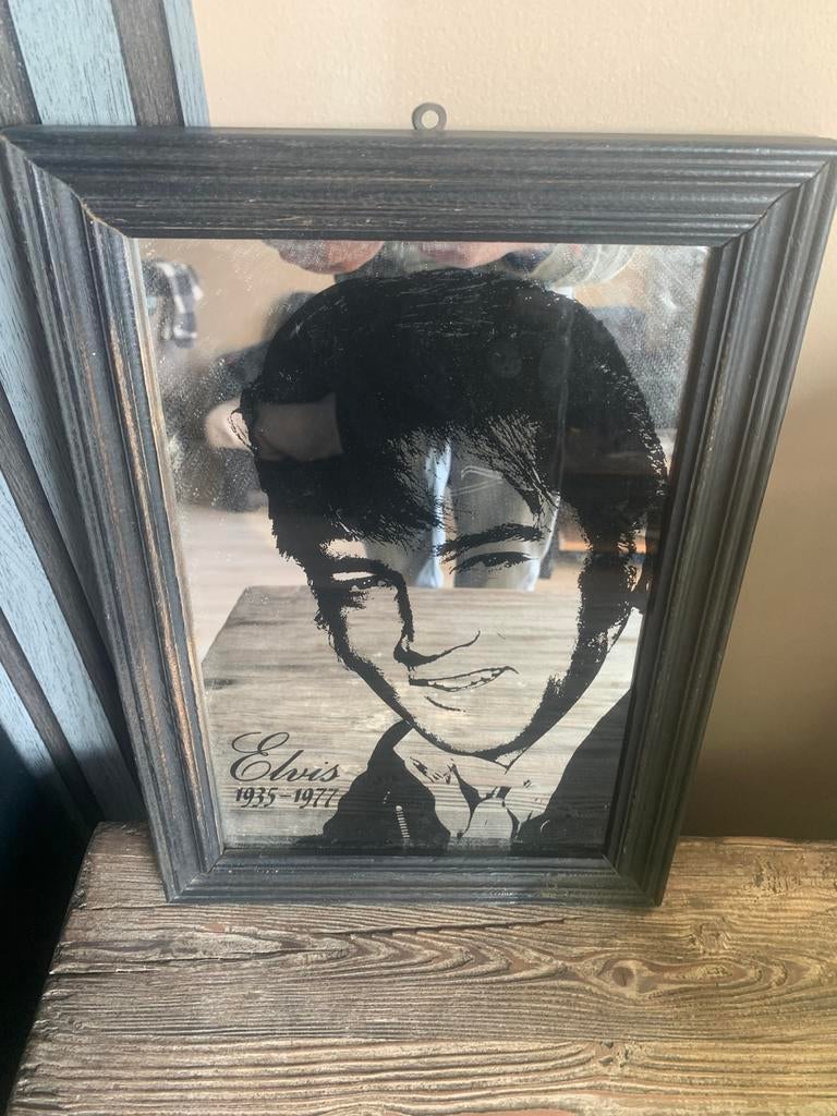 Elvis presley spiegel, Ophalen, Poster, Artwork of Schilderij