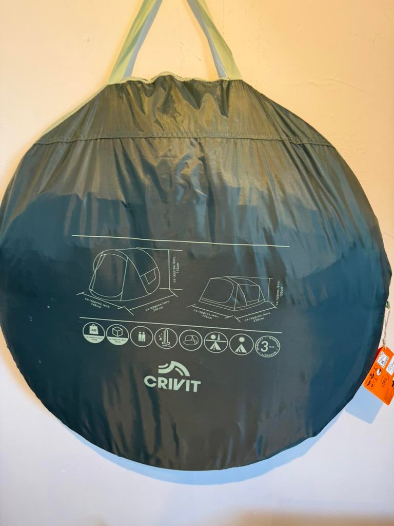 Leuke crivit pop up tent, Caravans en Kamperen, Tenten, Ophalen of Verzenden, Zo goed als nieuw, Tot en met 2