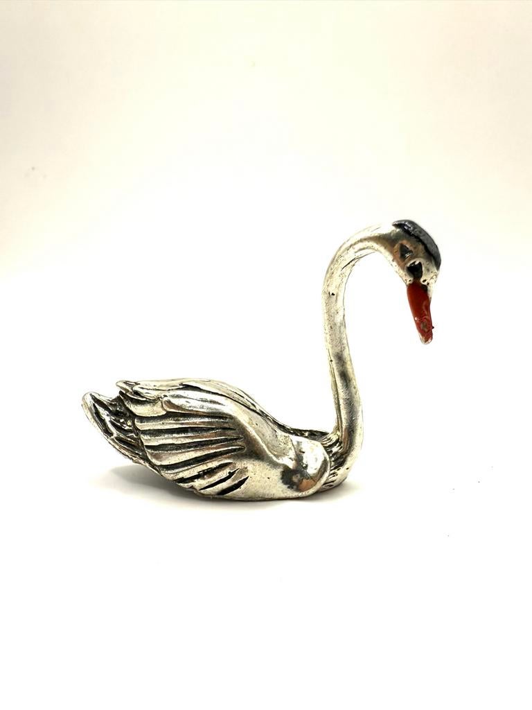Zilveren miniauur Zwaan, Antiek en Kunst, Antiek | Goud en Zilver, Verzenden, Zilver