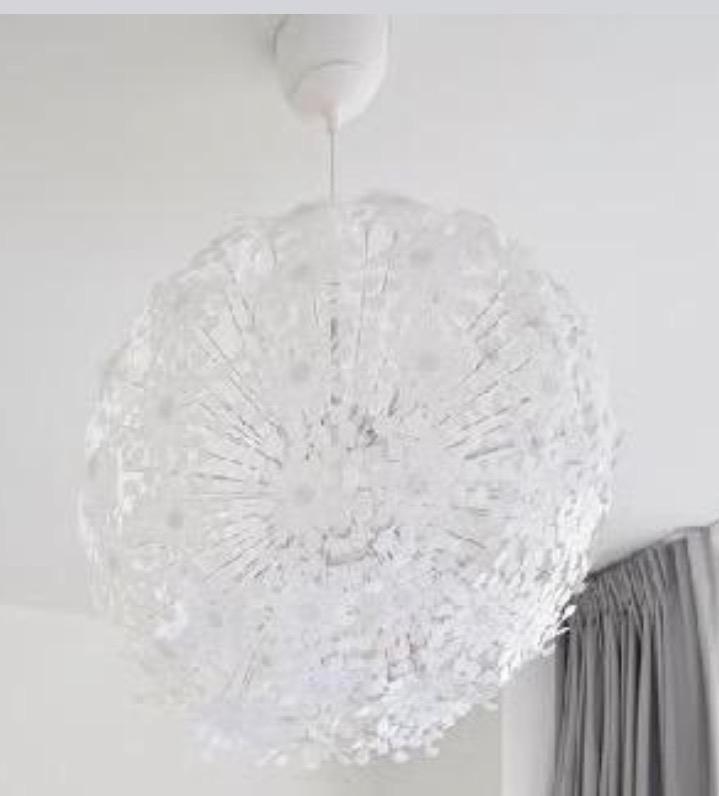 IKEA GRIMSÅS Hanglamp 55 cm - Wit, Modern Design, Huis en Inrichting, Lampen | Hanglampen, Zo goed als nieuw, 50 tot 75 cm, Kunststof