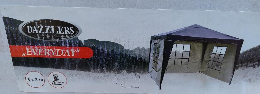 Partytent 3 X 3 met 3 zijpanelen, Tuin en Terras, Partytenten, Partytent, Minder dan 4 meter, Zo goed als nieuw, 2 meter of meer