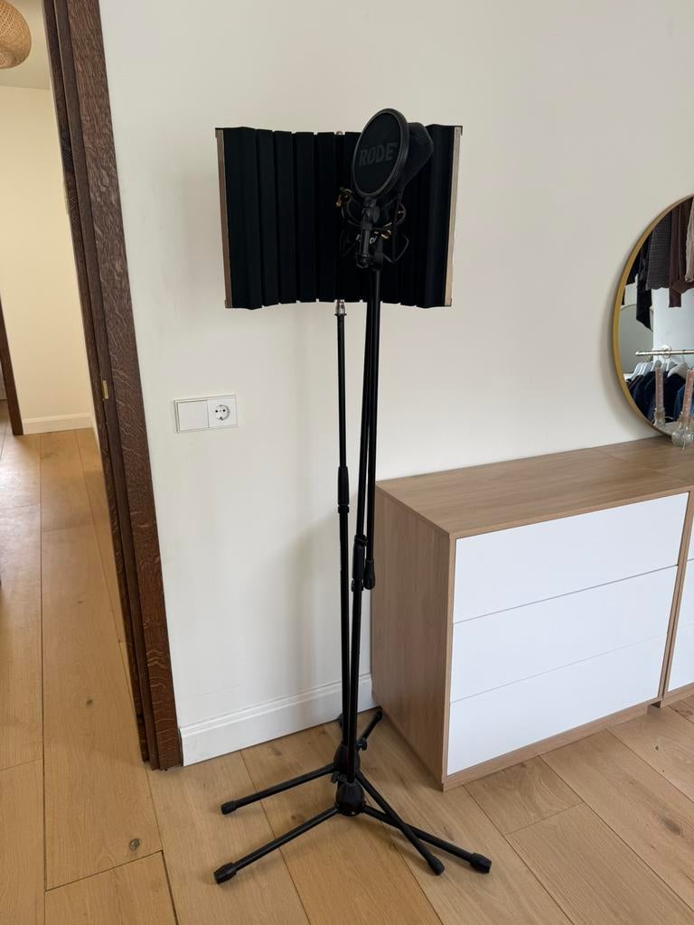 Rode NT1-A microfoon incl standaard & reflectiefilter, Muziek en Instrumenten, Ophalen, Zo goed als nieuw, Microfoon