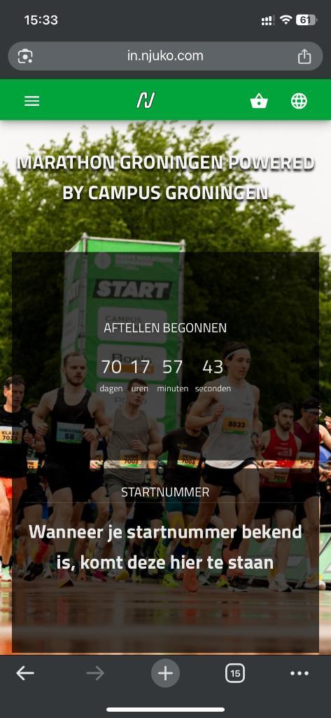 Marathon Groningen + medaille graveren, Sport en Fitness, Loopsport en Atletiek, Nieuw, Overige typen, Hardlopen, Overige merken