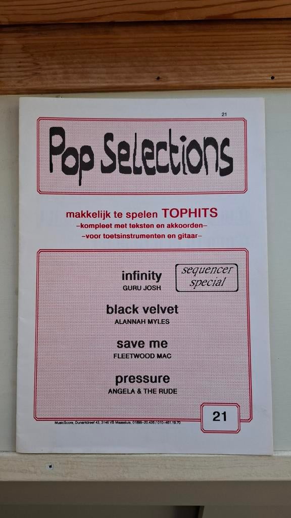 Pop Selections 21 - Tophits voor toetsinstrumenten en gitaar