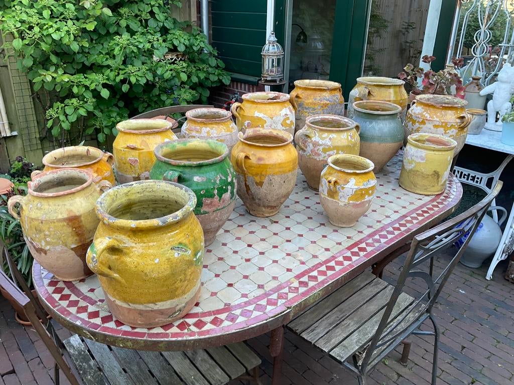 Antieke Franse confit potten, gres potten, pot à grais, Antiek en Kunst, Antiek | Keramiek en Aardewerk, Ophalen