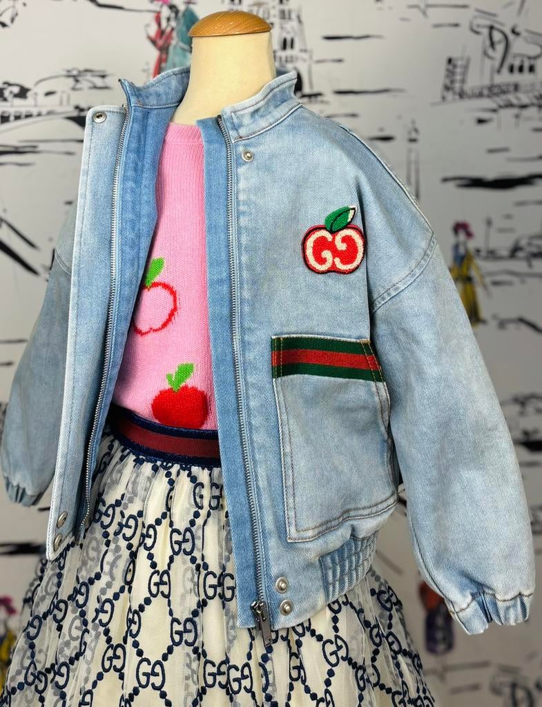 Gucci denim bomer jack jas meisje maat 5 NP 790 euro, Kinderen en Baby's, Kinderkleding | Maat 110, Gucci EU, Customercare@gucci.com