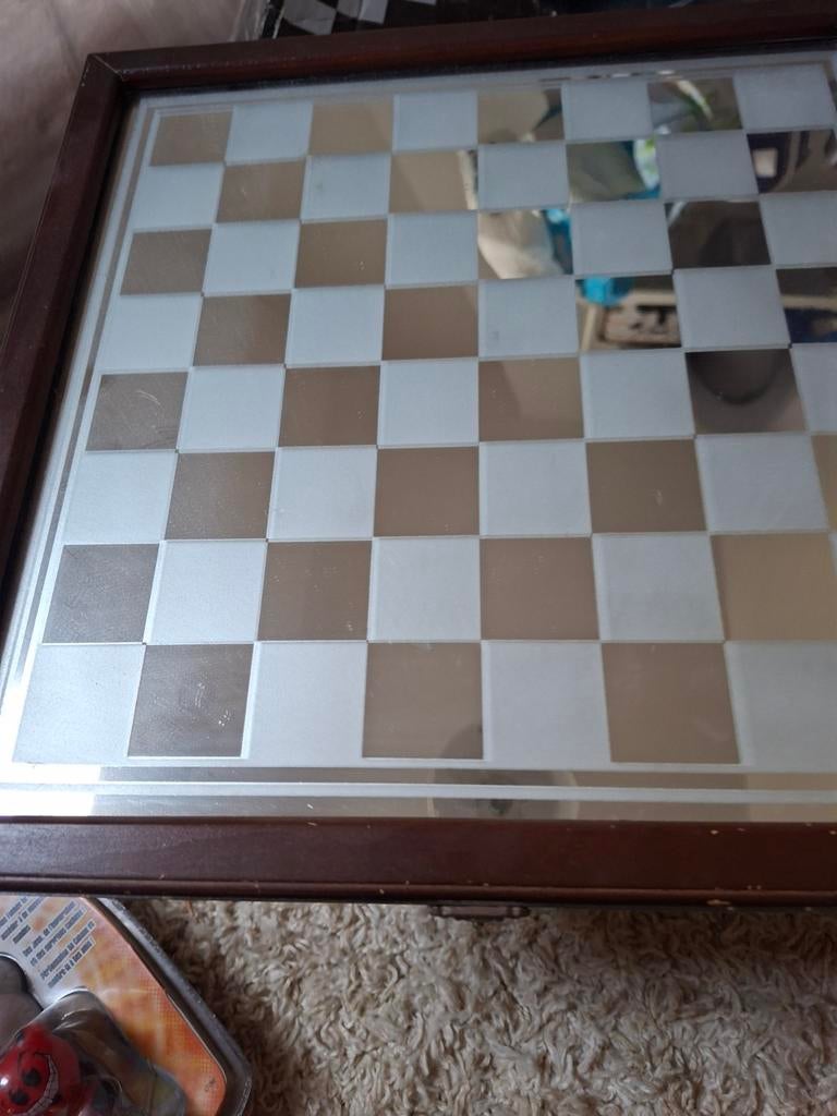 King Arthur schaakspel met glazen stukken, Ophalen of Verzenden