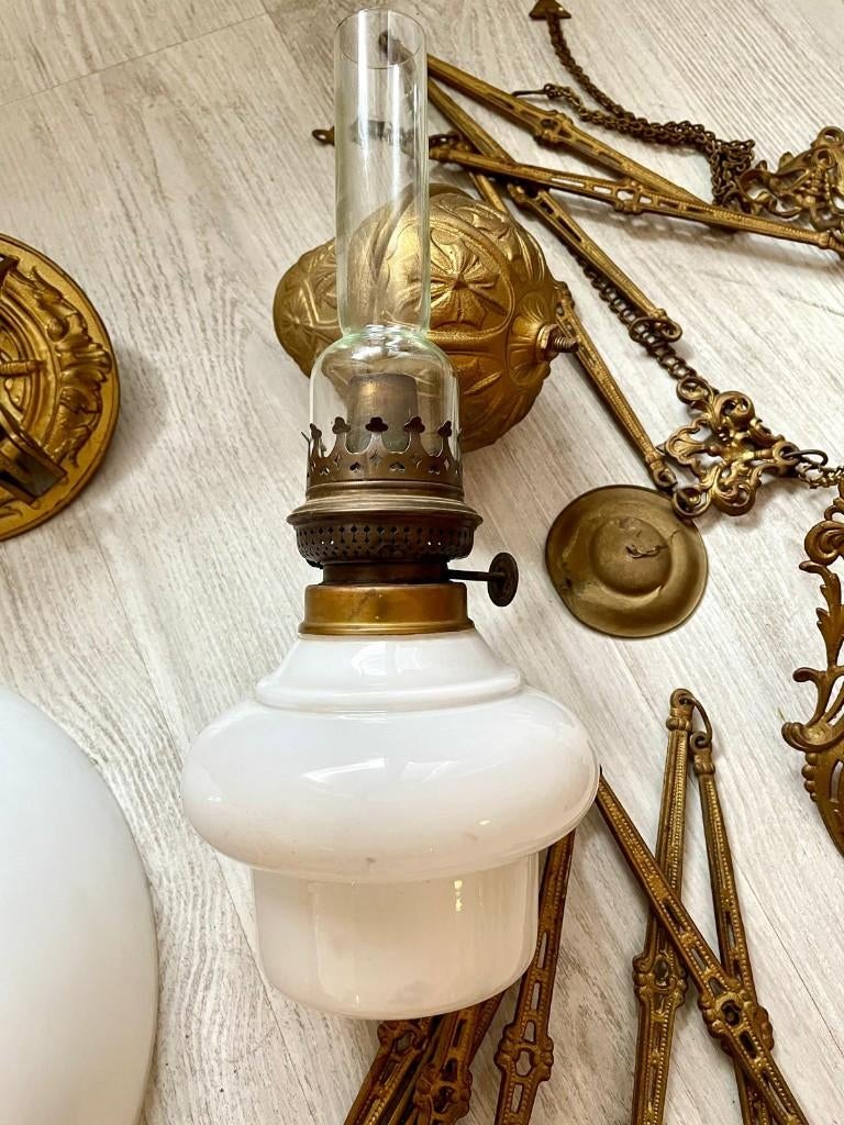 Olielamp antiek, Ophalen of Verzenden