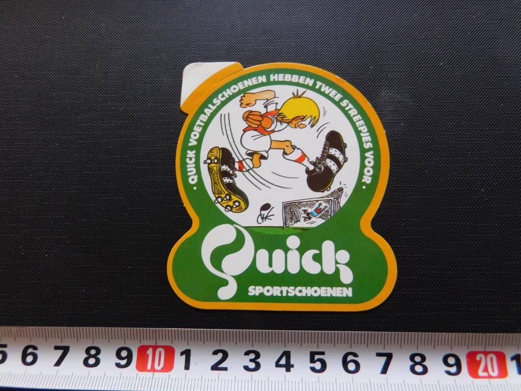 sticker Strip Dik Brynesteyn QUICK Voetbalschoenen, Verzamelen, Stickers, Zo goed als nieuw, Ophalen