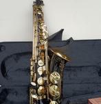 Alt saxofoon zwart-goud met koffer, Muziek en Instrumenten, Ophalen of Verzenden, Zo goed als nieuw, Alt, Met koffer
