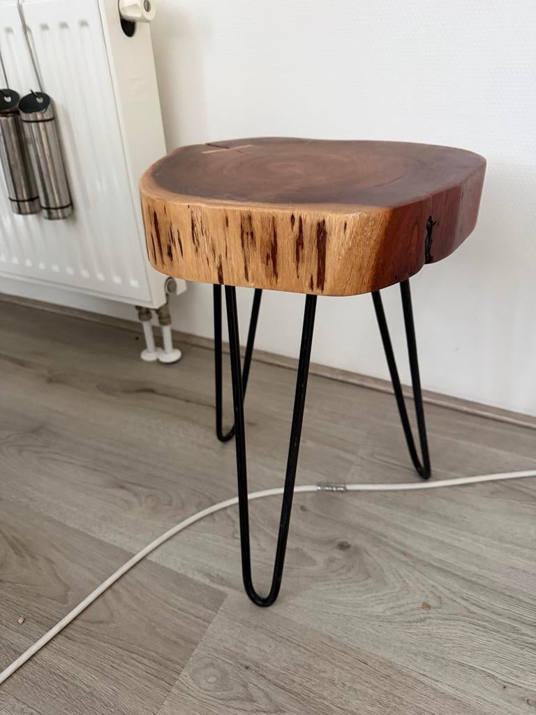 Boomstam krukje, Ophalen, Gebruikt, Hout