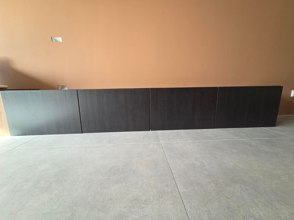 4 zwarte fronts lappviken voor Besta meubel, Ophalen, Overige materialen, Plinten