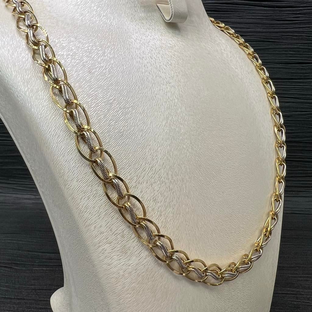 14k gouden ketting collier prachtig schakel, Ophalen of Verzenden, Nieuw, Goud