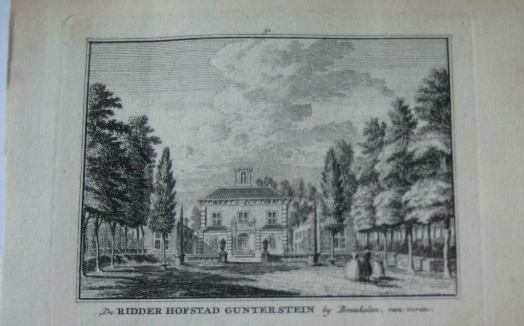 051 / Breukelen Gunterstein  Kopergravure 1773, Ophalen of Verzenden