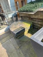 4 gebruikte parasoltegels 1 is kapot, Tuin en Terras, Gebruikt, Overige typen, Ophalen of Verzenden, Minder dan 5 m²