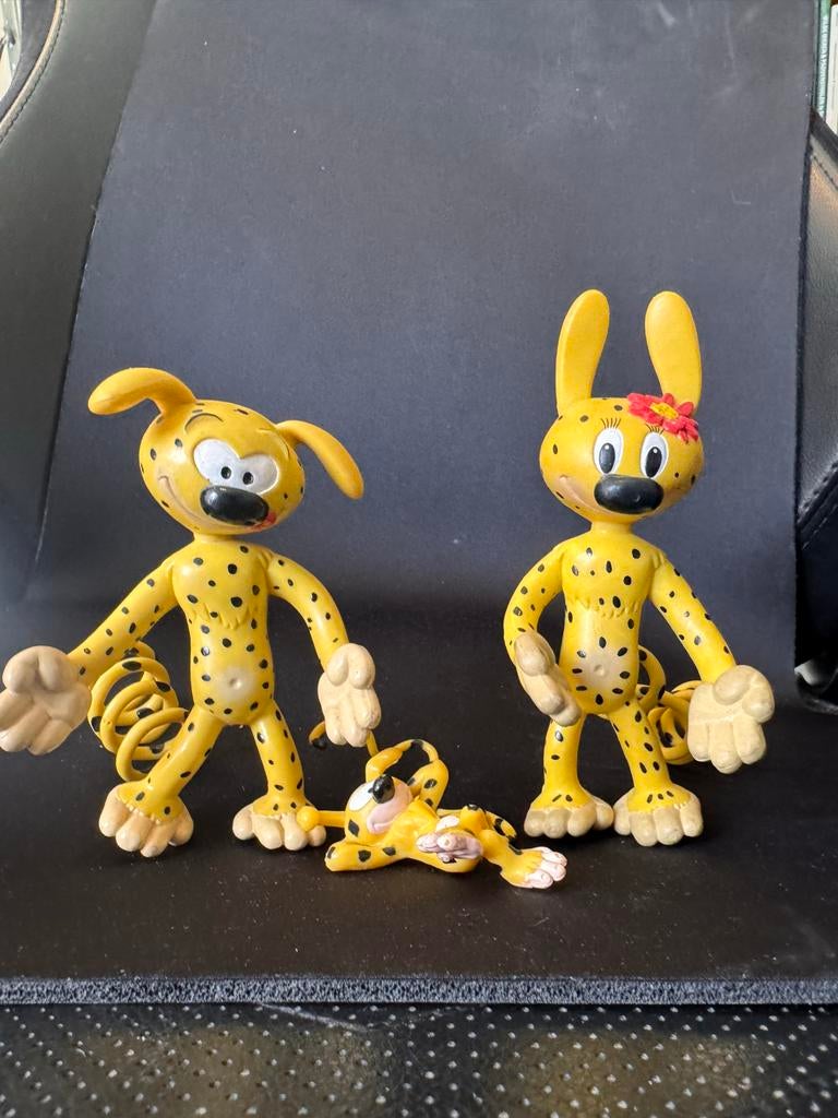 Marsupilami figuren - 2 grote (Muhleck) en 1 kleine, Verzamelen, Stripfiguren, Ophalen of Verzenden, Kuifje, Gebruikt, Beeldje of Figuurtje