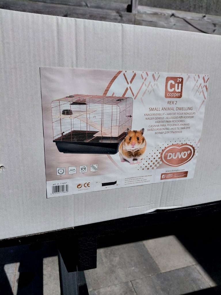 Hamsterkooi Zwarte/koperkleurig Nieuw in doos, Minder dan 60 cm, Kooi, Minder dan 75 cm, Ophalen of Verzenden