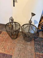 Rustieke metalen hanglamp - Vintage industriële stijl, Ophalen, Gebruikt, Metaal, 75 cm of meer