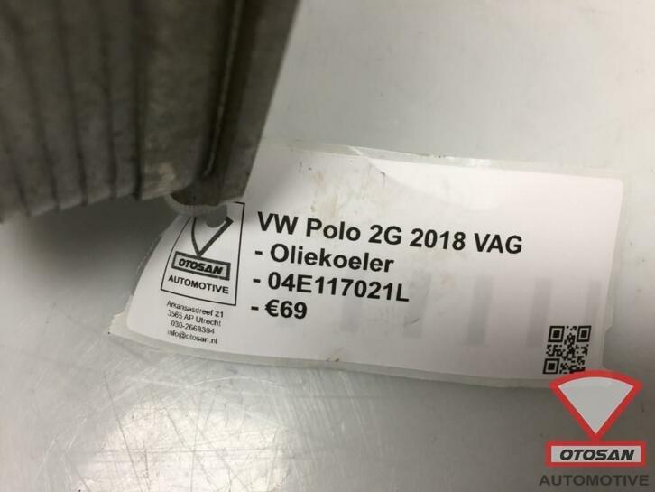 vw polo 2g 2018 vag oliekoeler olie koeler 04e117021l, Gebruikt, Volkswagen, Volkswagen AG, Berliner Ring 2
38440  Wolfsburg, DE