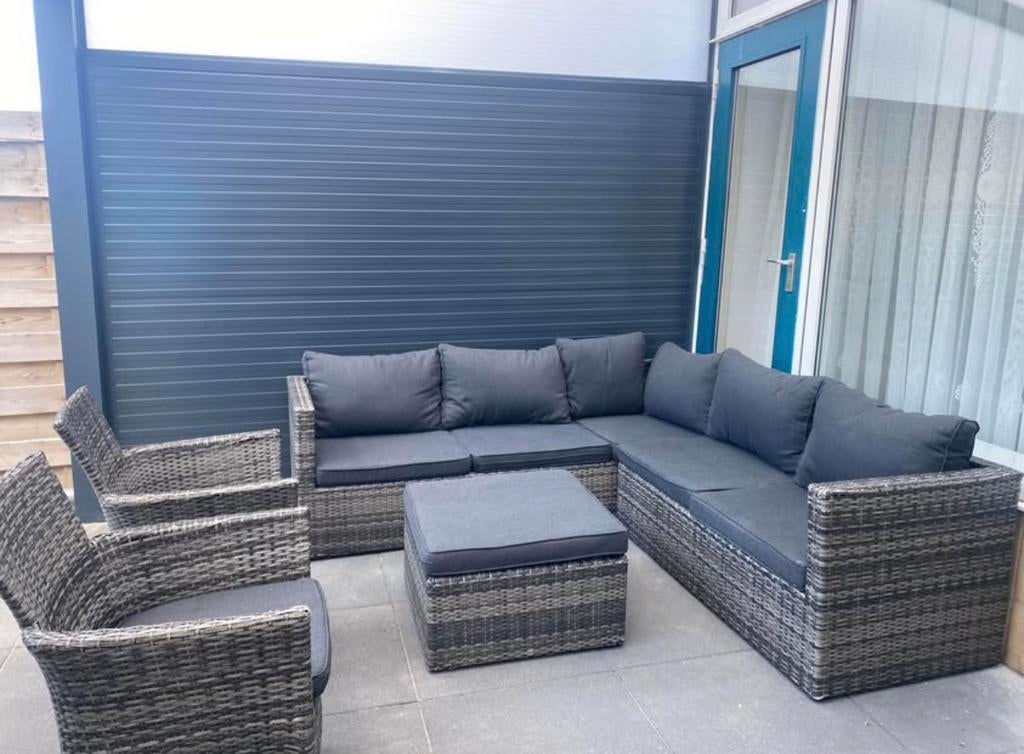Luxe wicker loungeset, Tuin en Terras, Tuinsets en Loungesets, Gebruikt, Wicker, Ophalen