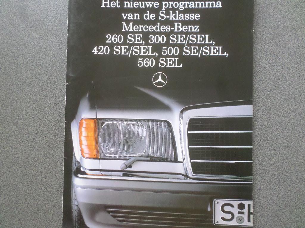 Mercedes 260 300 420 500 560 SE SEL W126 1985 Brochure, Ophalen of Verzenden, Zo goed als nieuw, Mercedes