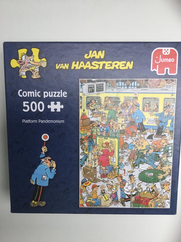 Jan van Haasteren Comic Puzzle - Platform Pandemonium 500, Ophalen of Verzenden, Meer dan 50 stukjes, Zo goed als nieuw, 6 jaar of ouder