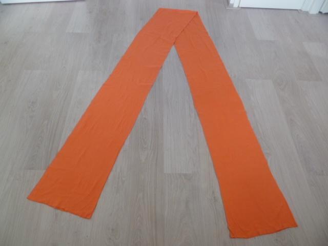Oranje “t-shirt” stof. Ronde stof - geen naden. L. 380 cm., Hobby en Vrije tijd, Stoffen en Lappen, Nieuw, Katoen, 30 tot 120 cm