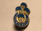 Metalen THE BEATLES Speld (Blauw/Messingkleur)., Verzenden, Zo goed als nieuw, Figuurtje, Speldje of Pin