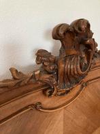 Prachtig origineel antiek ledikant met houtsnijwerk, Ophalen of Verzenden