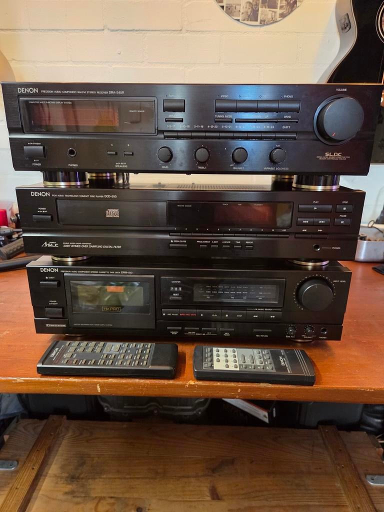 Denon Stereo Set met Receiver, CD-speler en Cassettedeck, Audio, Tv en Foto, Stereo-sets, Ophalen, Gebruikt, Tuner of Radio, Denon