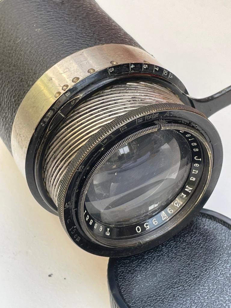Carl Zeiss Jena Tessar 15cm f4.5 (397950) M39 mount (1924?), Verzamelen, Ophalen of Verzenden, Voor 1940