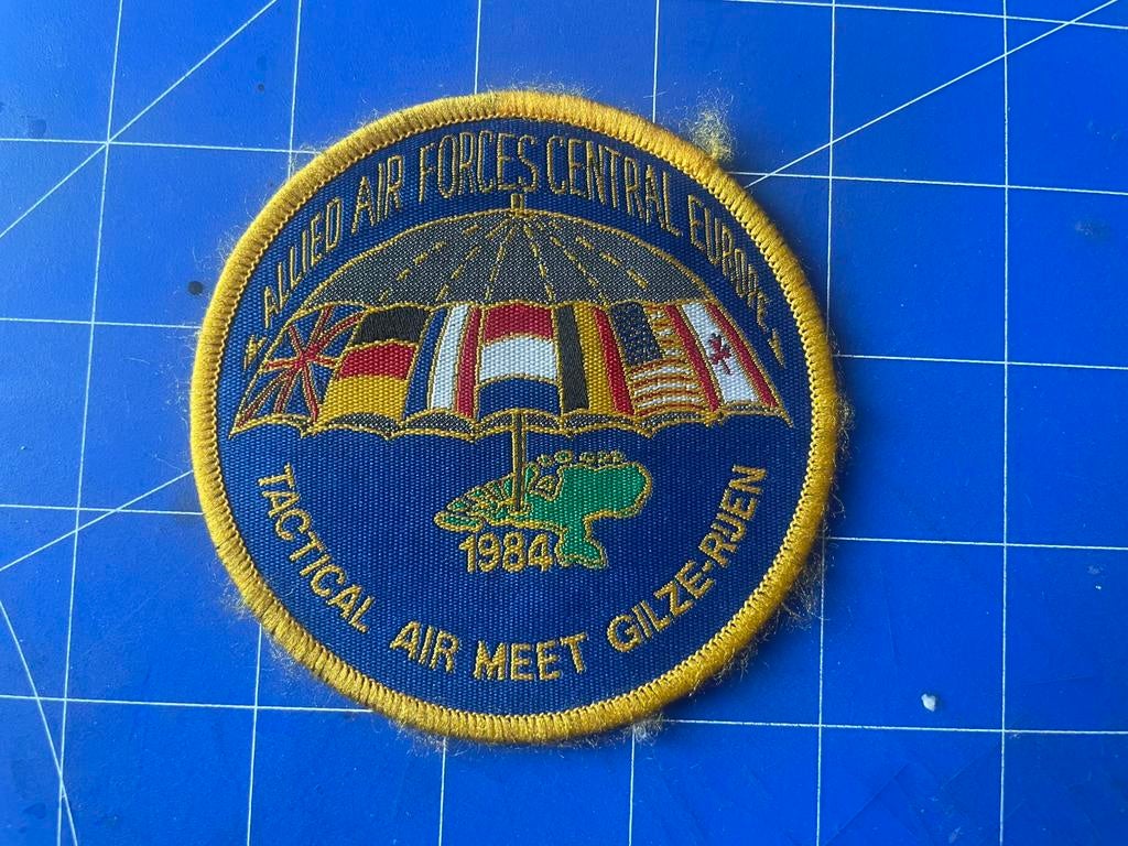 Patch Tactical Air Meet TAM 1984 Gilze-Rijen, Ophalen of Verzenden, Gebruikt, Patch, Badge of Embleem