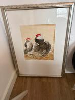 Schilderij kippen, Ophalen, Zo goed als nieuw, Hout