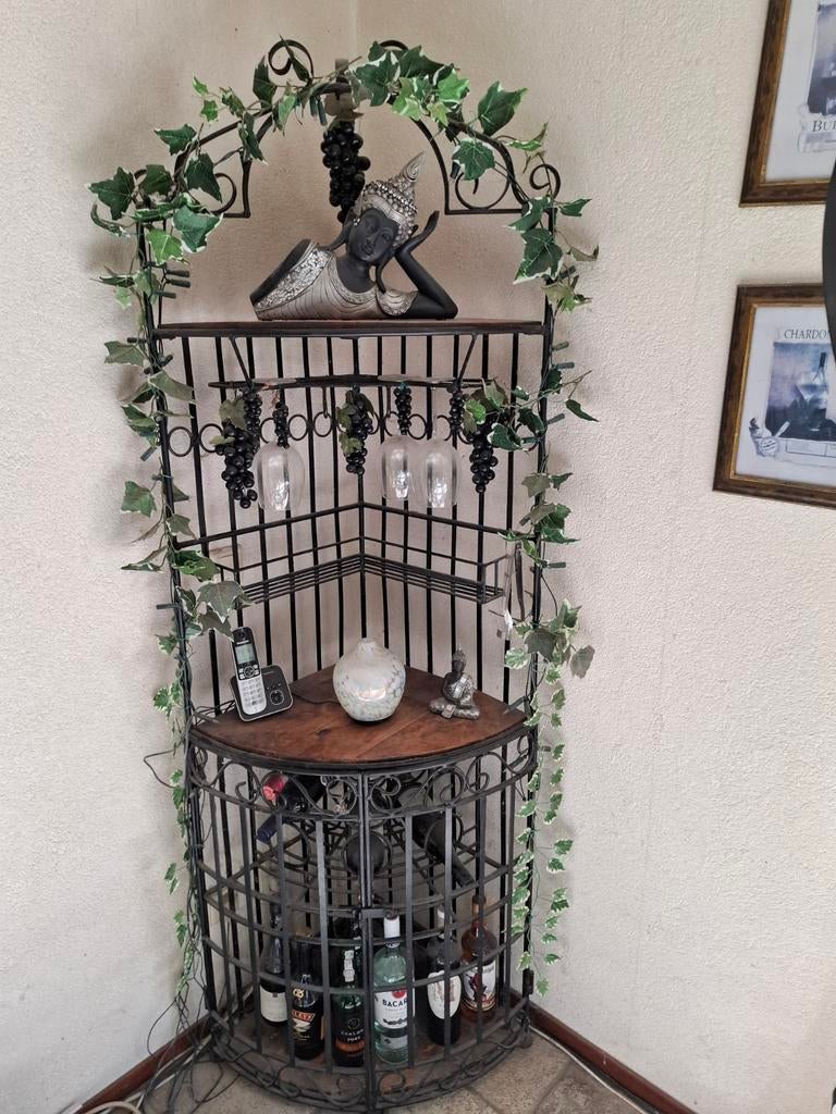 Wijnrek, lamp en tijdschrift houder., Ophalen, Metaal, Minder dan 50 cm