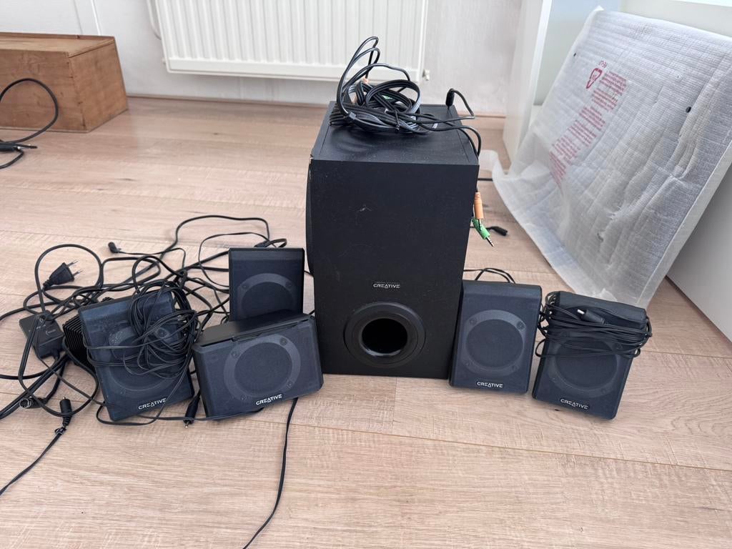 Creative speakerset, Computers en Software, Pc speakers, Ophalen of Verzenden, Zo goed als nieuw