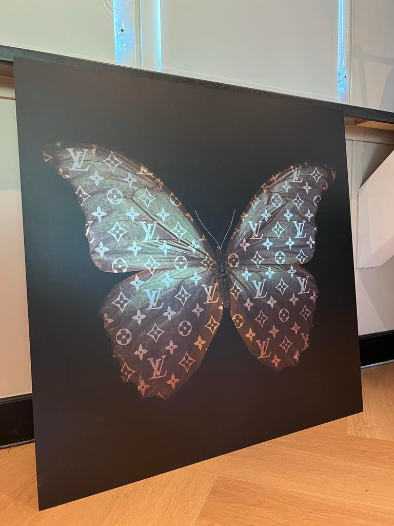 Louis Vuitton Wandkunst Vlinder 1x1m, Ophalen, Schilderij, Meerkleurig, Nieuw