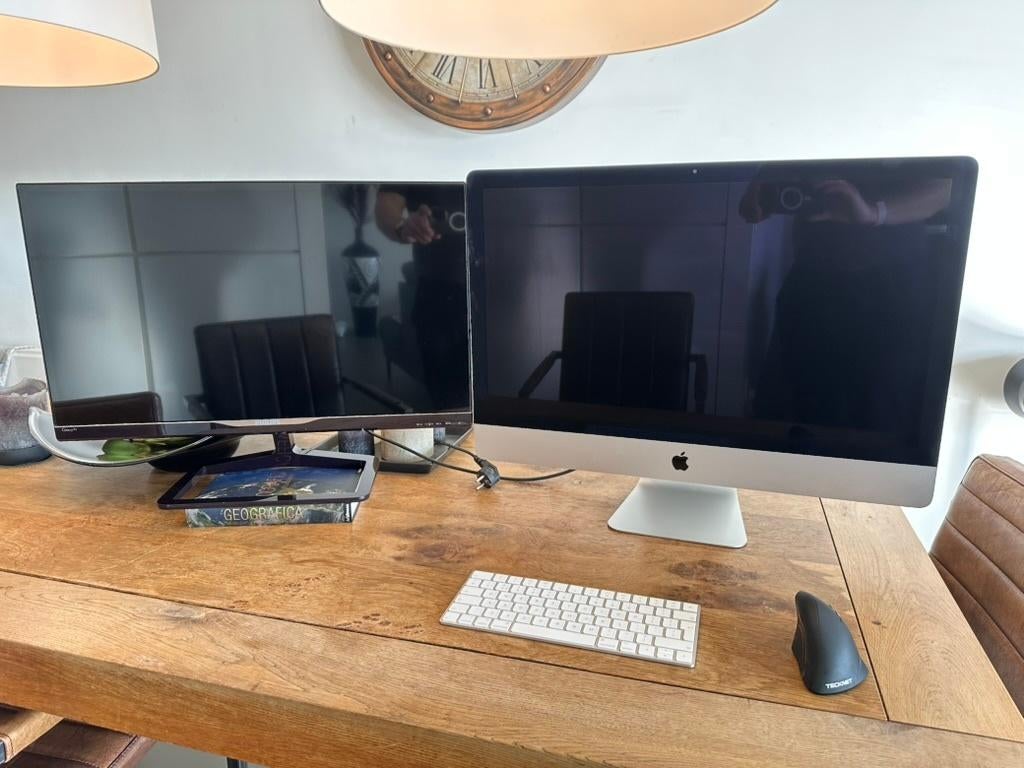 All in One iMac 27" 5K (Late 2014) +Keyboard+Mouse+2eDisplay, Computers en Software, Apple Desktops, Ophalen, Gebruikt, HDD en SSD