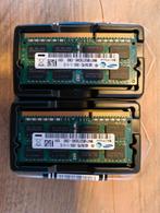 8GB (2x4GB) Samsung DDR3 SO-DIMM 1600MHz Laptop Geheugen, Gebruikt, 8 GB, DDR3, Ophalen of Verzenden