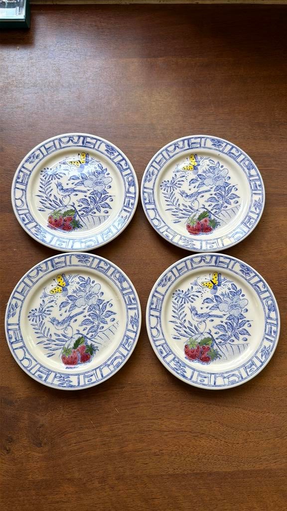Gien OISEAUX BLEU FRUIT Petit fourbordjes, Huis en Inrichting, Keuken | Servies, Zo goed als nieuw, Schaal of Schalen, Overige stijlen