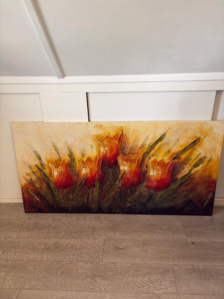 Schilderij Jochem de Graaf tulpen, Ophalen