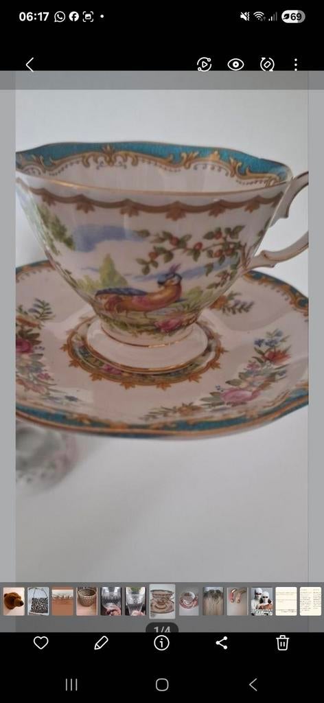 Royal Albert Chelsea Bird, Antiek en Kunst, Antiek | Servies los, Ophalen of Verzenden