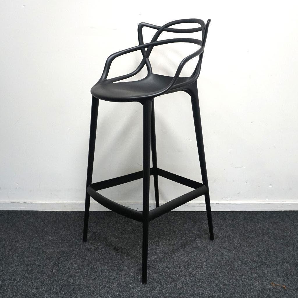 Kartell Masters Design Barkrukken | Zwart | Zithoogte 75 cm, Huis en Inrichting, Barkrukken, Kunststof, 5 krukken of meer, -, -