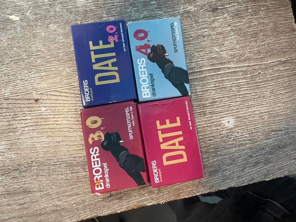 4 Broers drankspellen - Compleet, Drie of vier spelers, Ophalen of Verzenden, Gebruikt