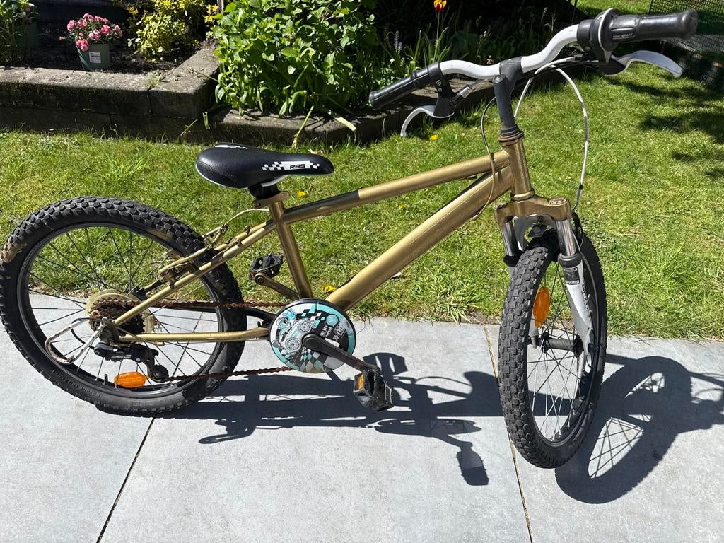 Gouden kinderfiets 20 inch met versnellingen, Fietsen en Brommers, Fietsen | Heren | Herenfietsen, Overige merken, Gebruikt, Velgrem