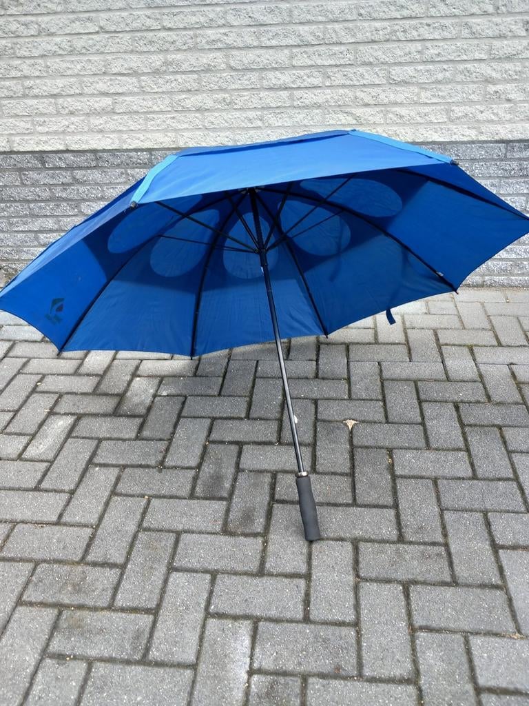 Grote stormparaplu doorsnede 130 cm, Ophalen, Gebruikt, Blauw