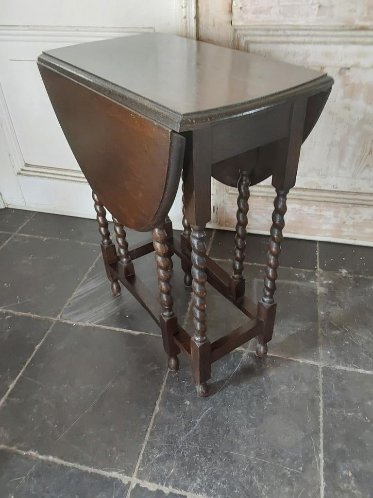 Engelse Tafel-Eikenhout, Spijlenpoten, Antiek en Kunst, Ophalen