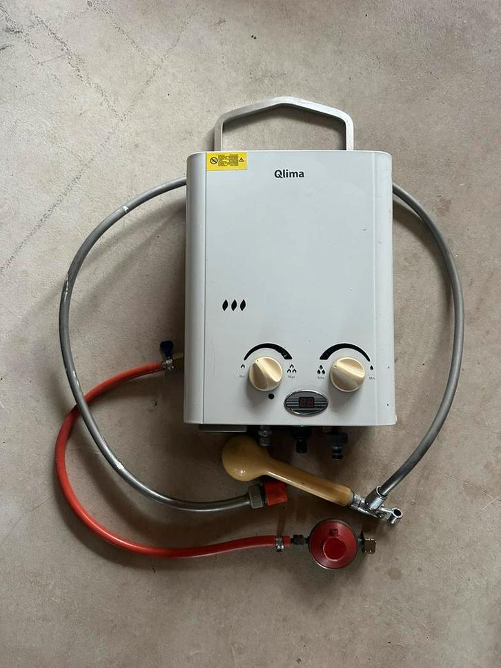 Qlima buitendouche op gas, Doe-het-zelf en Verbouw, Geisers en Boilers, Zo goed als nieuw, Boiler, Minder dan 20 liter, Minder dan 3 jaar oud