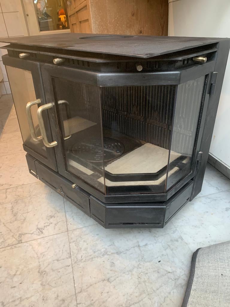 Zeer Mooie BARBAS Houtkachel. €  375,=, Ophalen of Verzenden, Zo goed als nieuw, Inbouwhaard, Houthaard